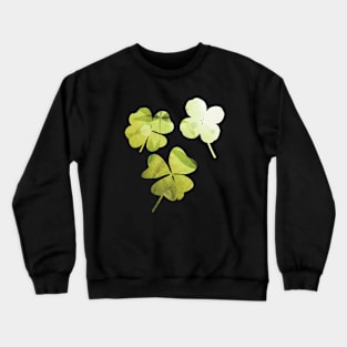 St Patrick's day - Irish - Ireland - green shamrocks with texture - gift Crewneck Sweatshirt